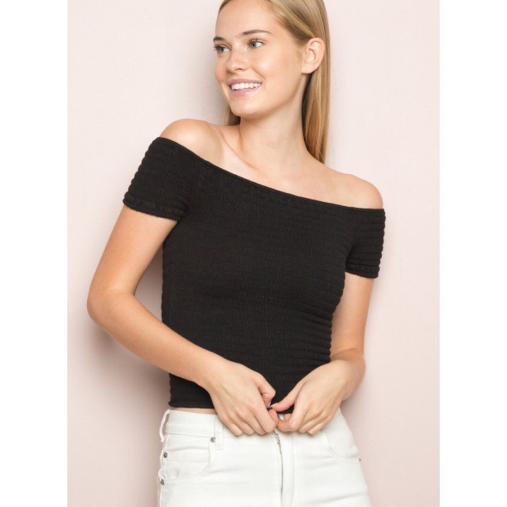 Black off the shoulder Brandy Melville Top